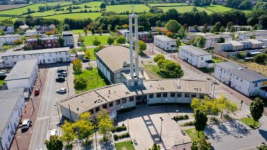 Photo de la chapelle St-Eloi vue aérienne